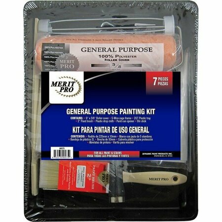 MERIT Pro 3/8in General Purpose Roller Kit w/Plastic Tray - 7PC 00575